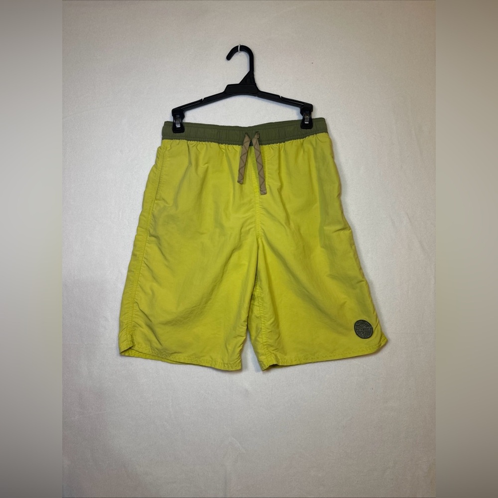 Patagonia Baggies‎ Shorts Mens Lime Yellow Olive Green Small Shorts Swim Trunks